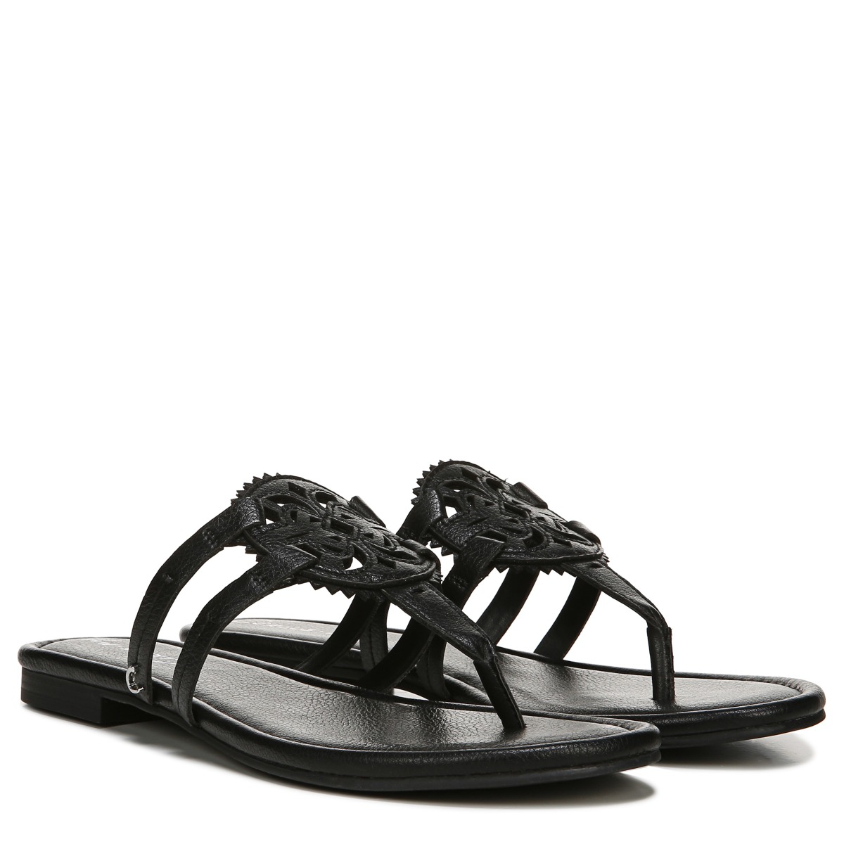Sam Edelman Sam Edelman Circus NY Canyon Flat Sandal in Black Faux Leather