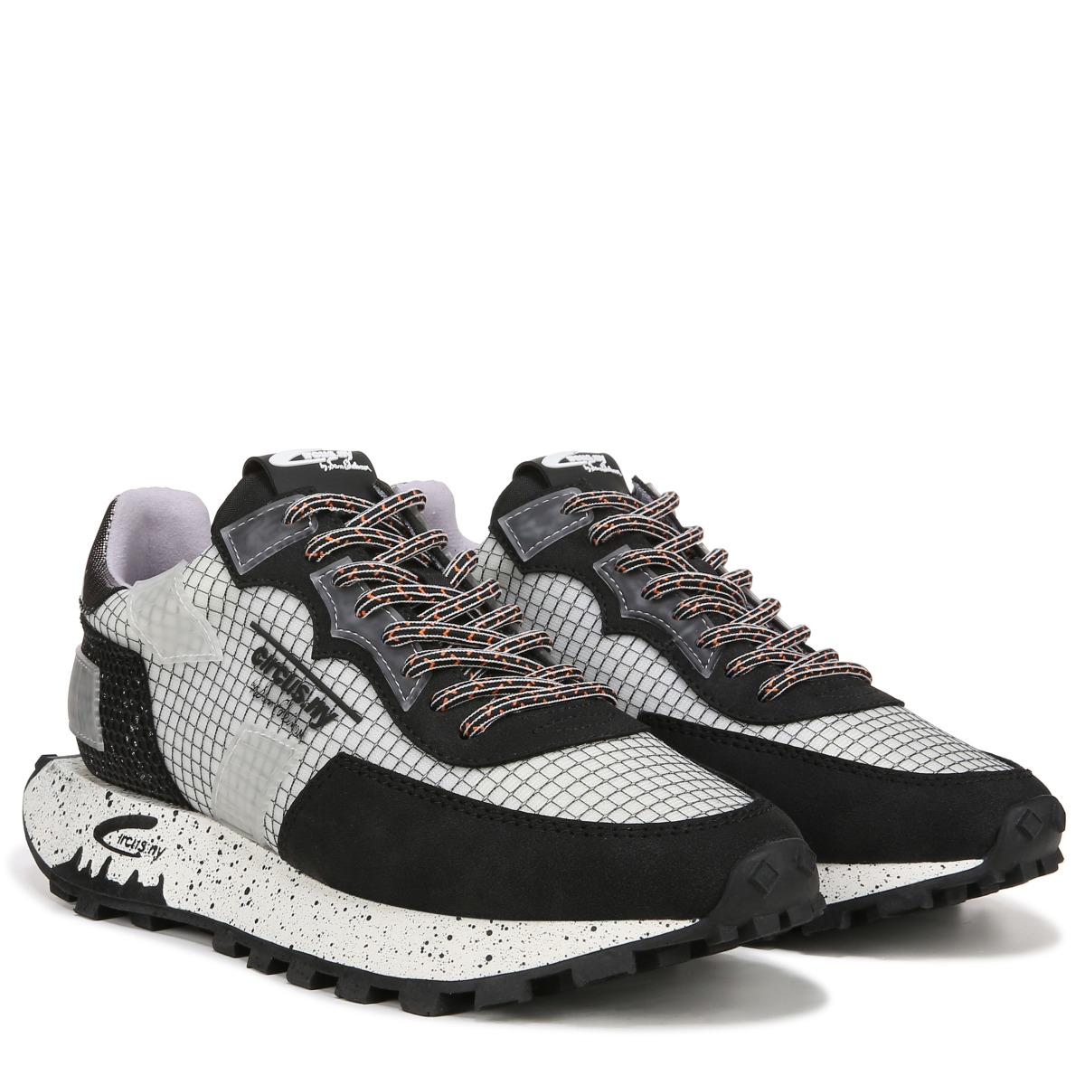 Sam Edelman Sam Edelman Circus NY Devyn Lace Up Sneaker in Black/White Fabric