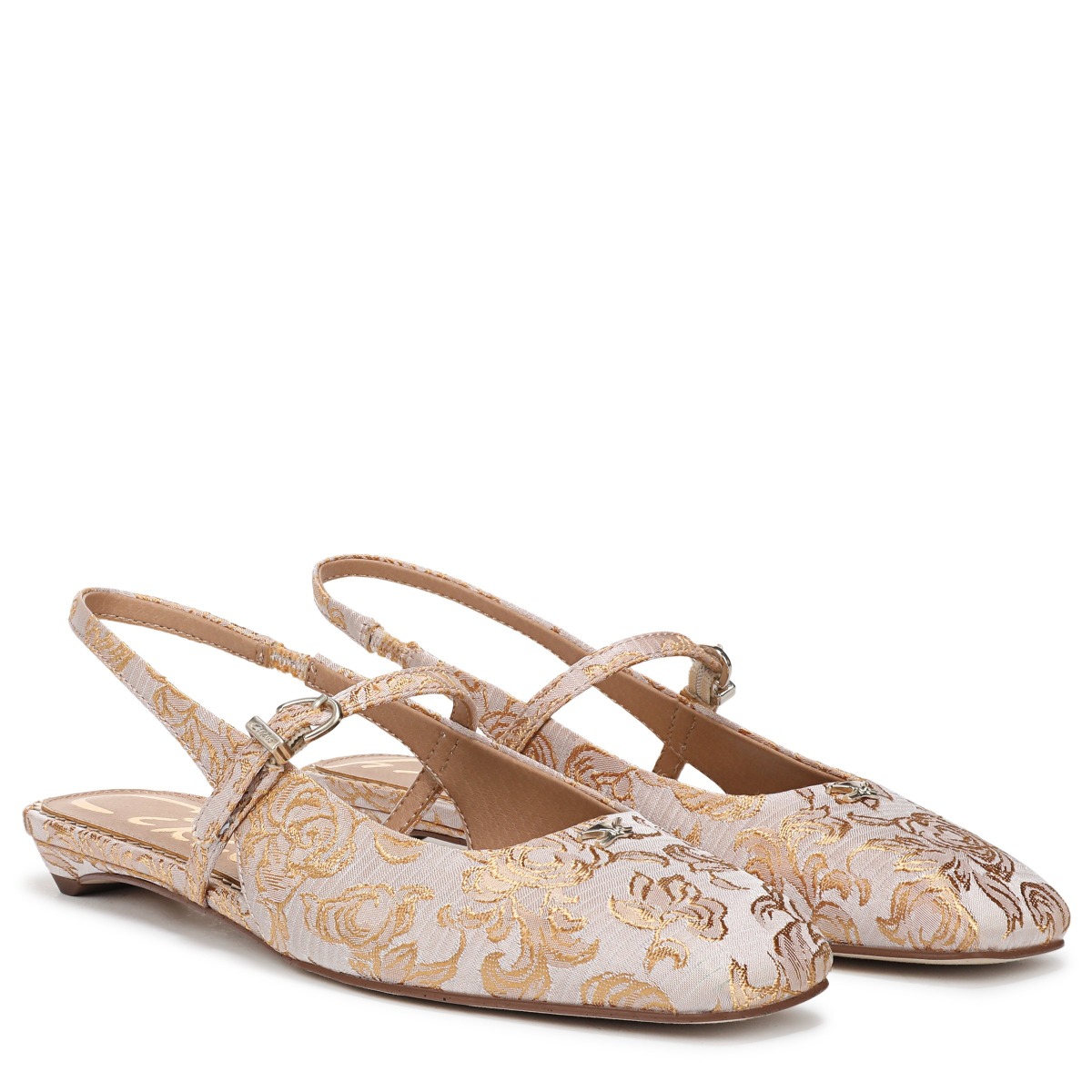 Sam Edelman Sam Edelman Circus NY Elara Slingback Mary Jane Flat in Blush Multi Beige Fabric