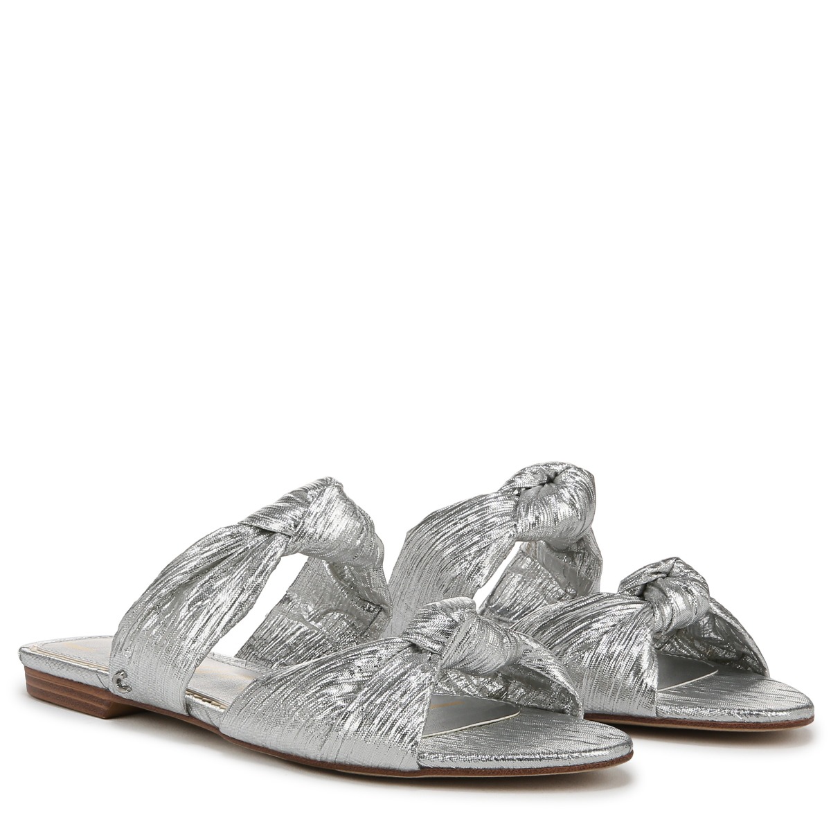 Sam Edelman Sam Edelman Circus NY Marissa Flat Sandal in Soft Silver Fabric