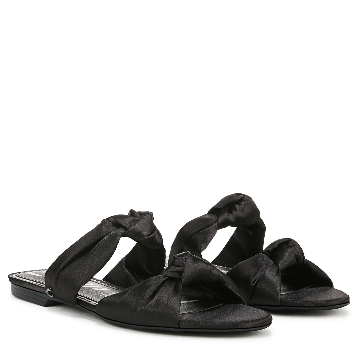 Sam Edelman Sam Edelman Circus NY Marissa Flat Sandal in Black Satin