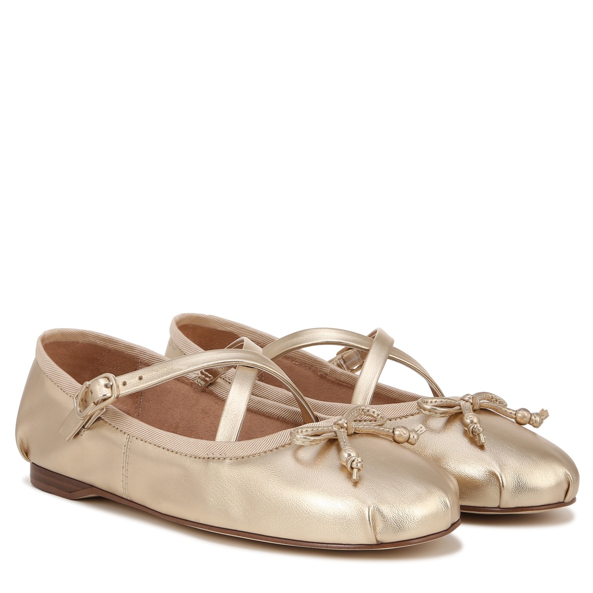 Sam Edelman Sam Edelman Circus NY Zuri Strap Ballet Flat in Gold Leaf PU