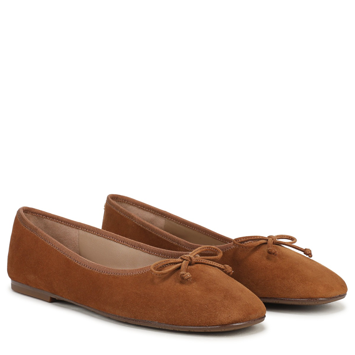 Sam Edelman Sam Edelman Alie Ballet Flat in Honey Bourbon Brown Suede
