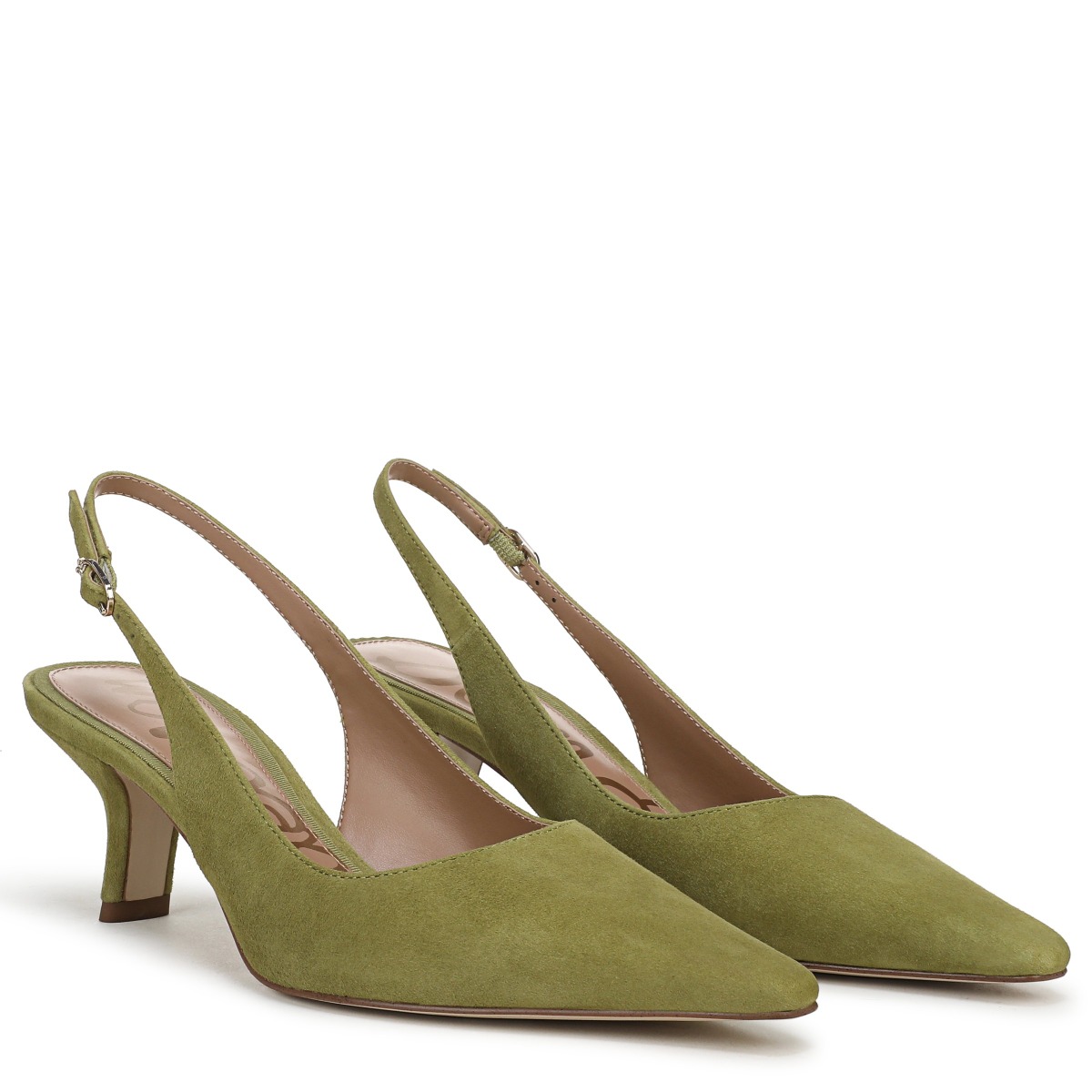Sam Edelman Sam Edelman Bianka Slingback Pump in Martini Olive Green Suede