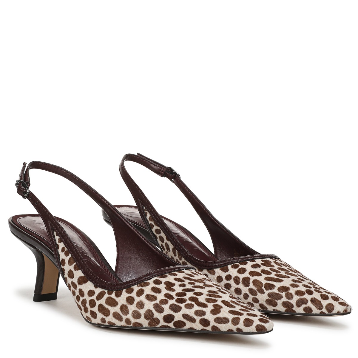 Sam Edelman Sam Edelman Bianka Slingback Pump in Chocolate Brown Speck Cheetah Calf Hair
