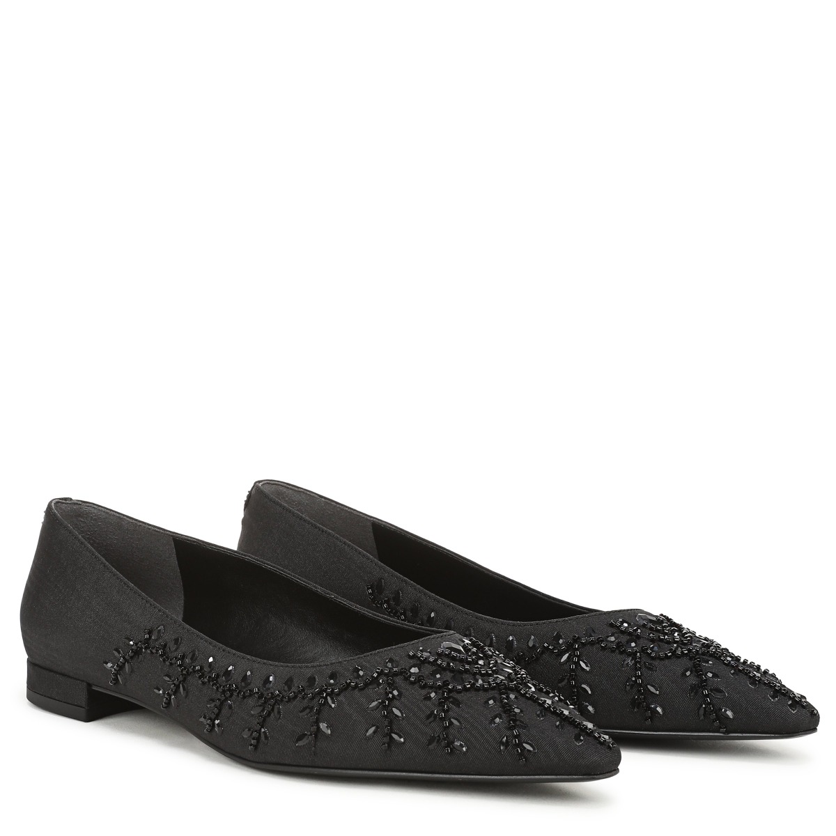 Sam Edelman Emma Dazzle Ballet Flat in Black Leather