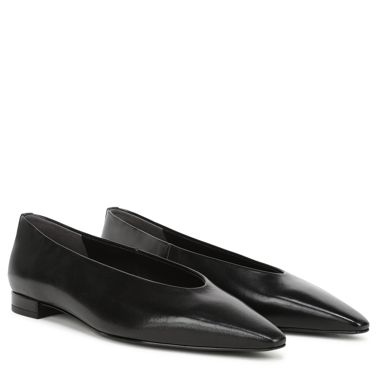 Sam Edelman Sam Edelman Emory Pointed Toe Ballet Flat in Black Leather