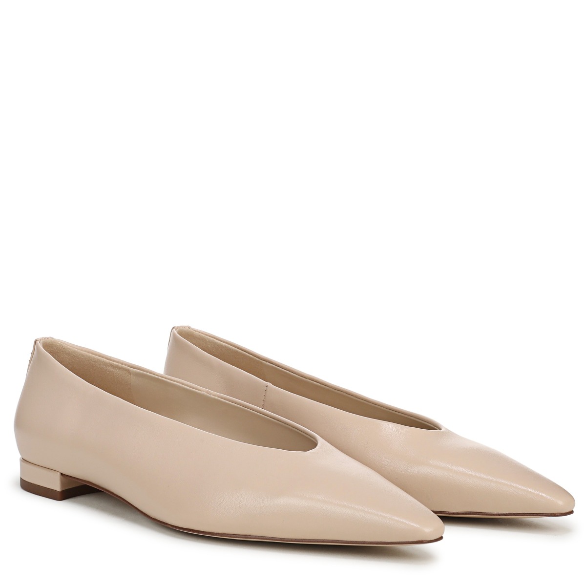 Sam Edelman Sam Edelman Emory Pointed Toe Ballet Flat in Summer Sand Beige Leather