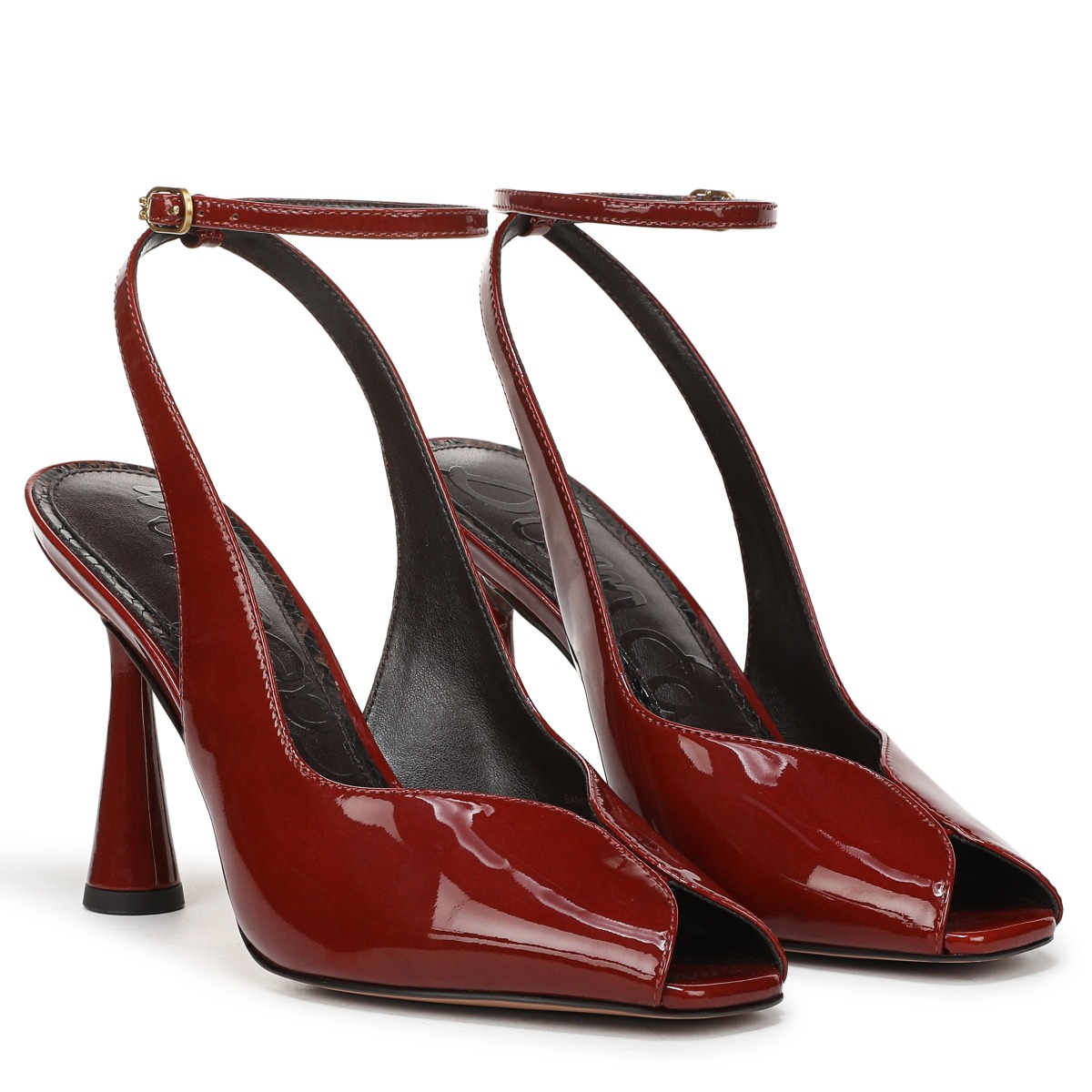 Sam Edelman Sam Edelman Esme Peep Toe Heel in Brandy Brown Leather