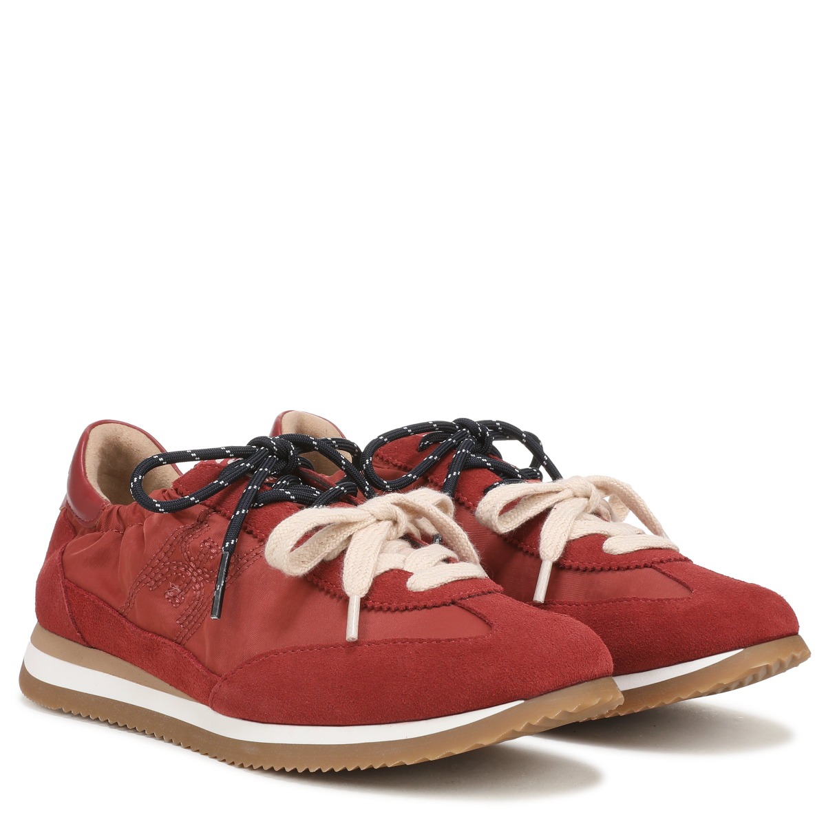 Sam Edelman Evara Lace Up Sneaker in Sedona Red Suede