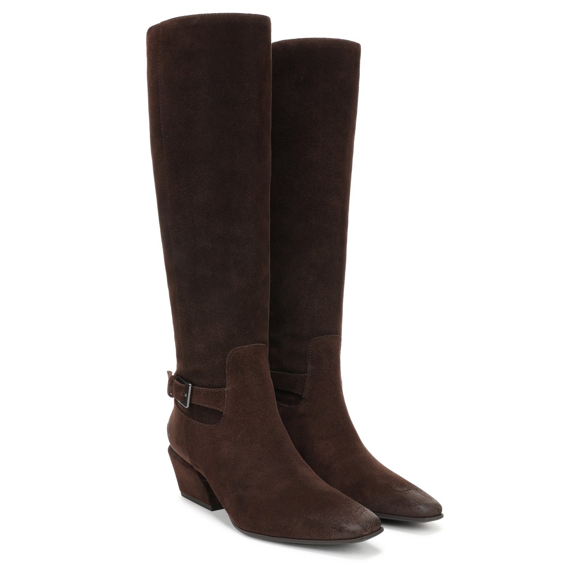 Sam Edelman Haisley Knee High Boot in Espresso Bean Brown Suede