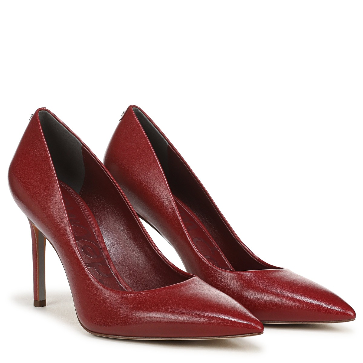 Sam Edelman Hazel Pointed Toe Heel in Deep Scarlet Red Leather