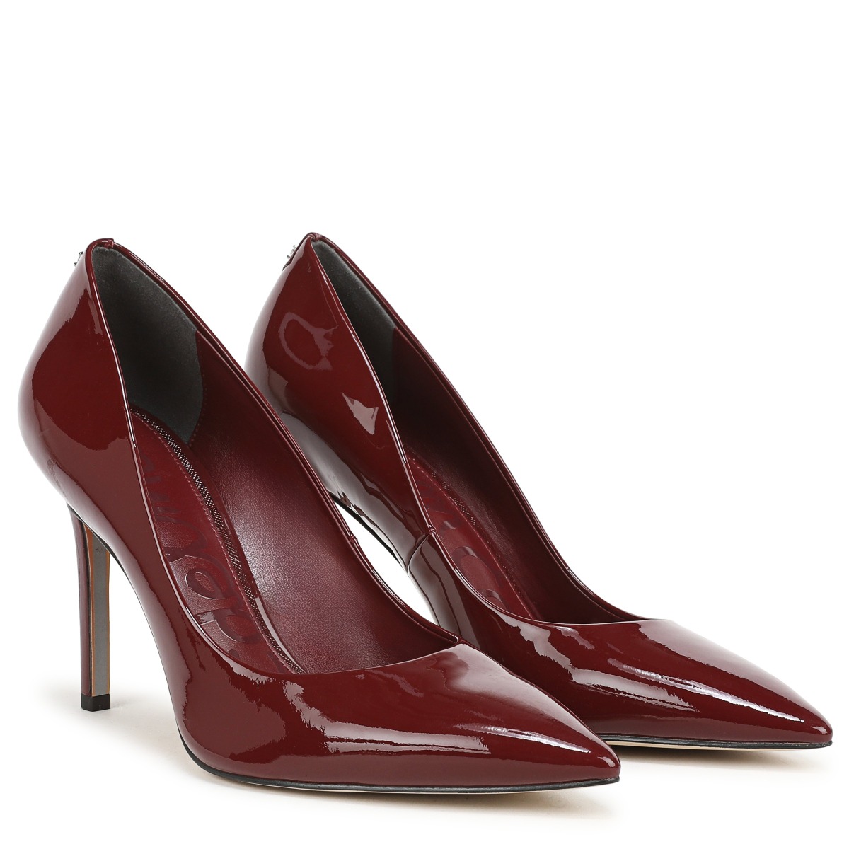 Sam Edelman Sam Edelman Hazel Pointed Toe Heel in French Merlot Red Patent Leather