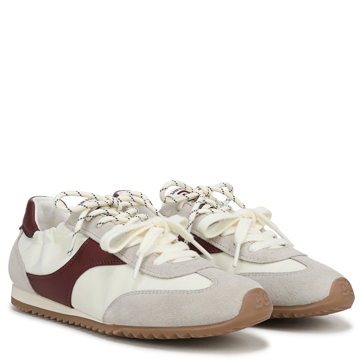 Sam Edelman Ivanna Lace Up Sneaker in White Multi Suede