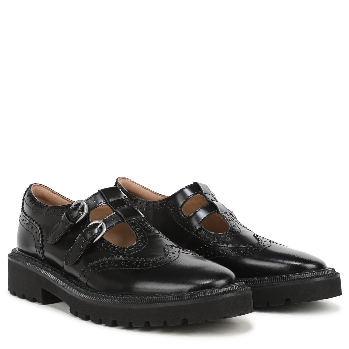 Sam Edelman Katie Buckle Loafer in Black Leather