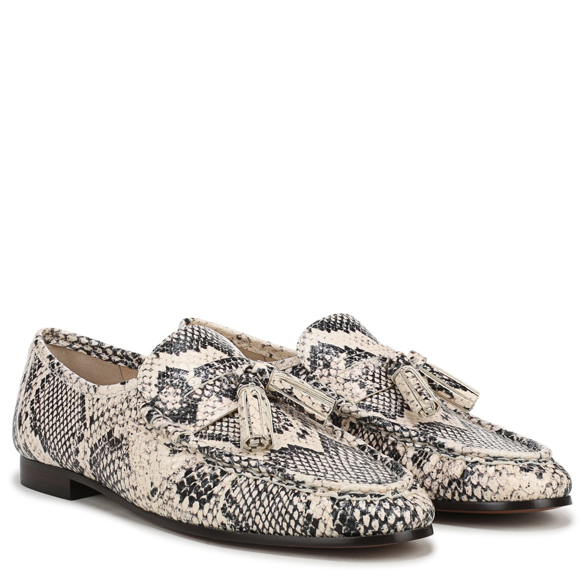 Sam Edelman Sam Edelman Lana Tassel Loafer in Snake Print Grey Leather