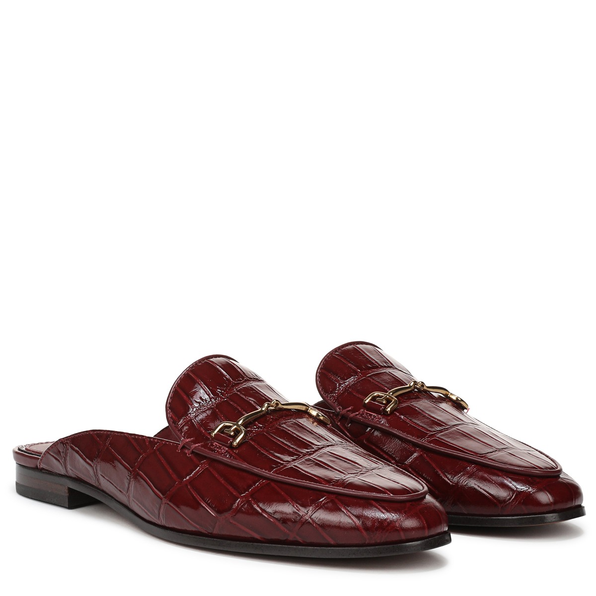 Sam Edelman Sam Edelman Linnie Bit Mule in French Merlot Red Croco Leather