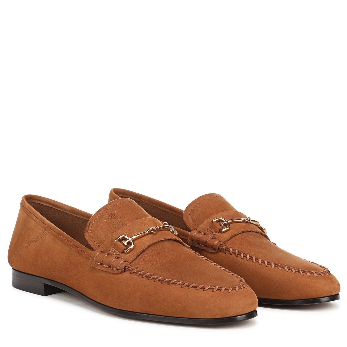Sam Edelman Sam Edelman Loraine Unlined Loafer in Honey Bourbon Brown Nubuck Suede