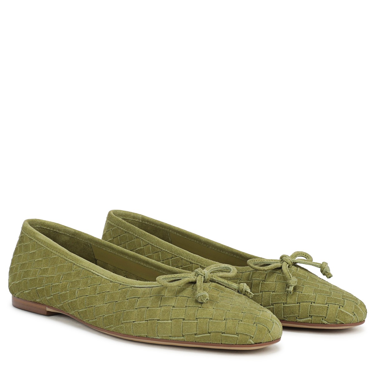 Sam Edelman Sam Edelman Ruthie Pointed Ballet Flat in Martini Olive Green Suede