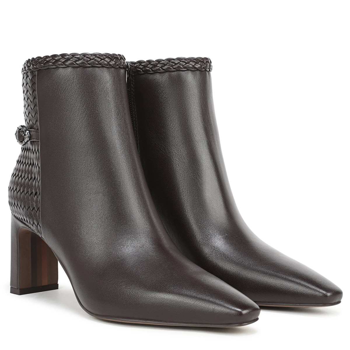 Sam Edelman Sam Edelman Saige Weave Ankle Boot in Cafe Noir Brown Leather