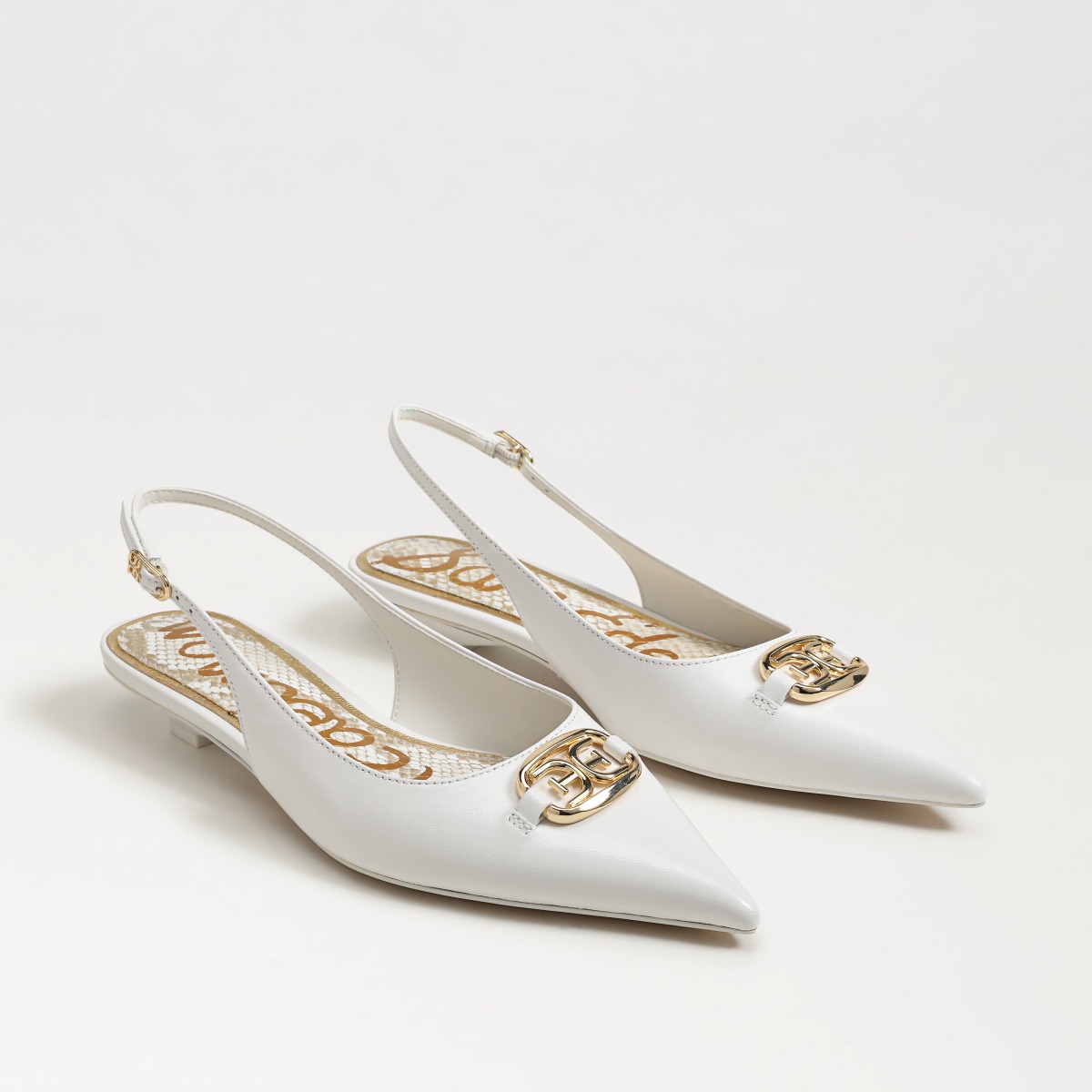 Sam Edelman Aggie Slingback Flat in Bright White