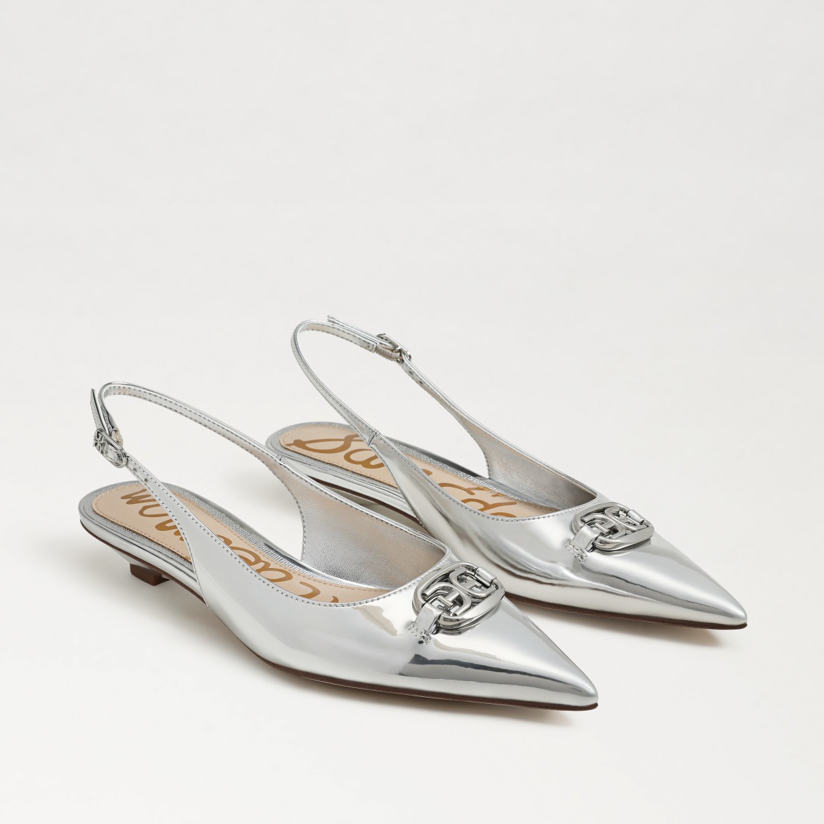 Sam Edelman Sam Edelman Aggie Slingback Flat in Soft Silver