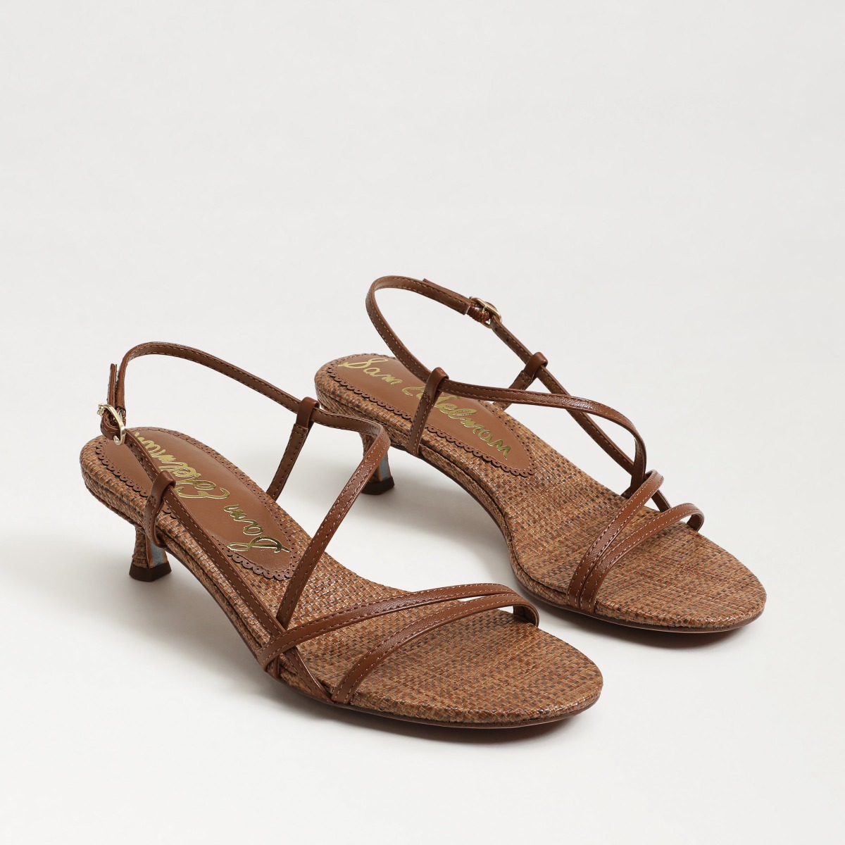 Sam Edelman Sam Edelman Cora Kitten Heel Sandal in Rich Cognac