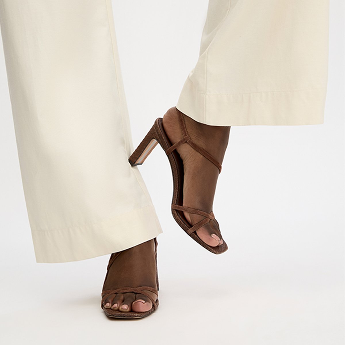 Sam Edelman Elissa Strappy Heel Sandal in Ande Brown