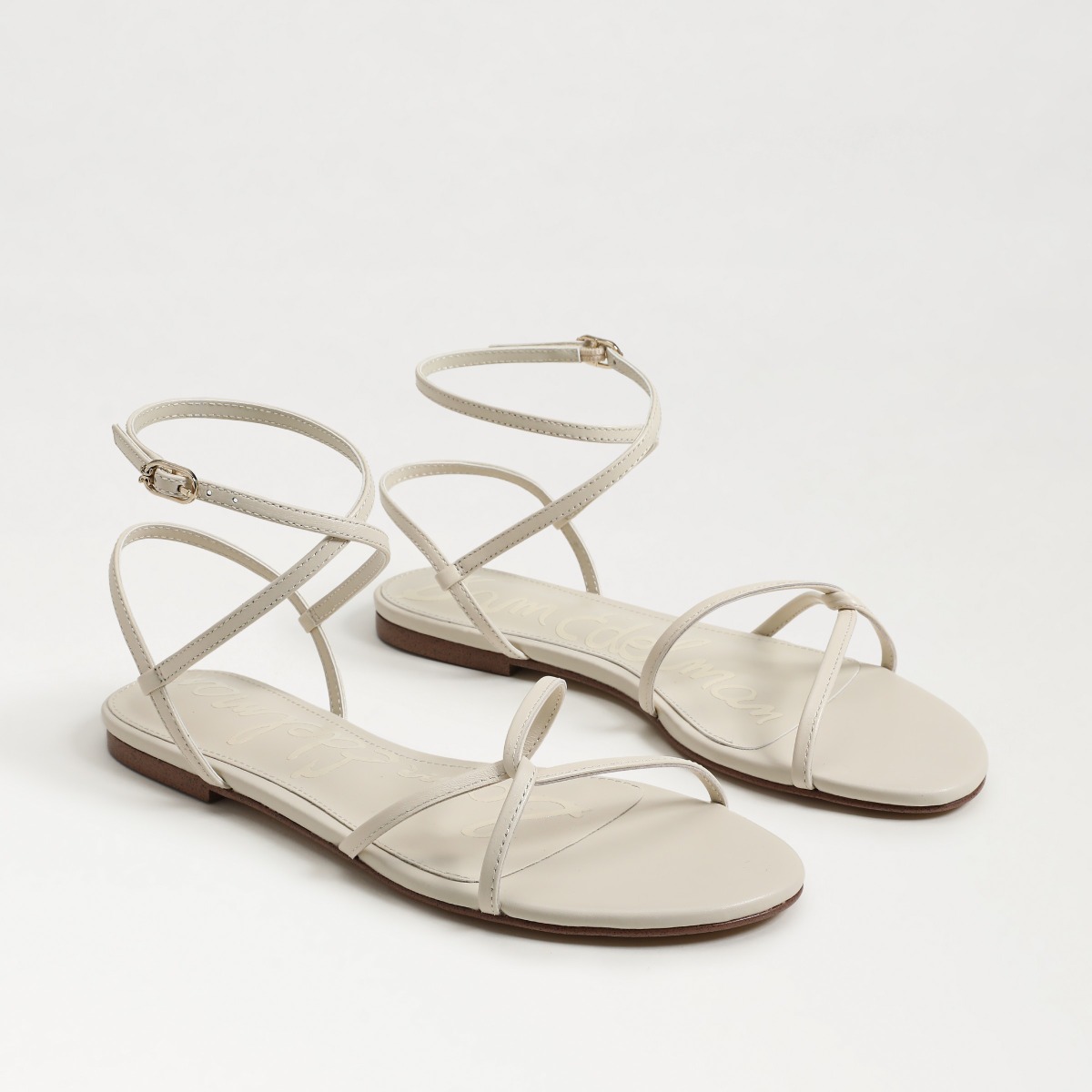 Sam Edelman Ellina Strappy Flat Sandal in Modern Ivory