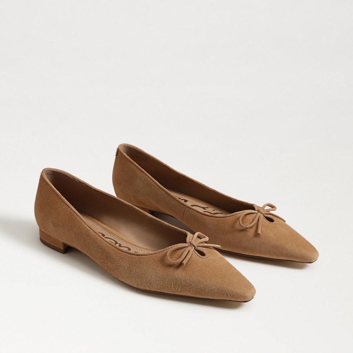 Sam Edelman Sam Edelman Esmira Pointed Toe Ballet Flat in Cyprus Tan Suede