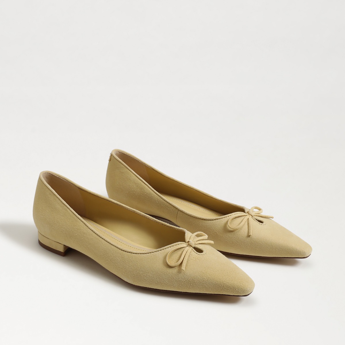 Sam Edelman Sam Edelman Esmira Pointed Toe Ballet Flat in Dusty Yellow Suede