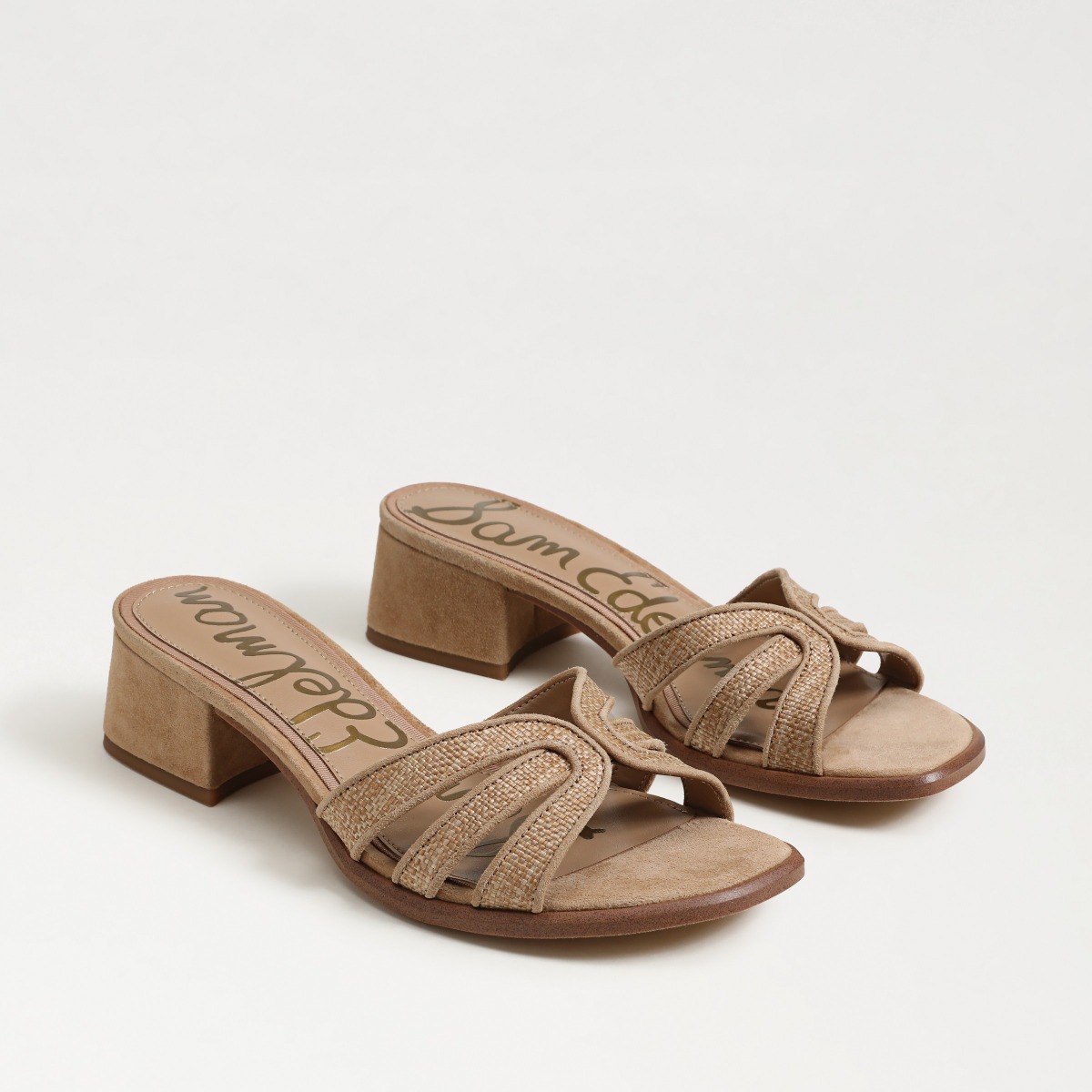Sam Edelman Sam Edelman Farrin Block Heel Slide Sandal in Tan/Tan