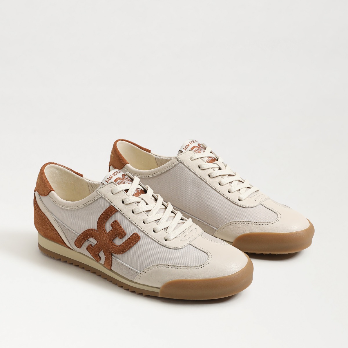 Sam Edelman Sam Edelman Ivey Lace Up Sneaker in Ivory/Brown
