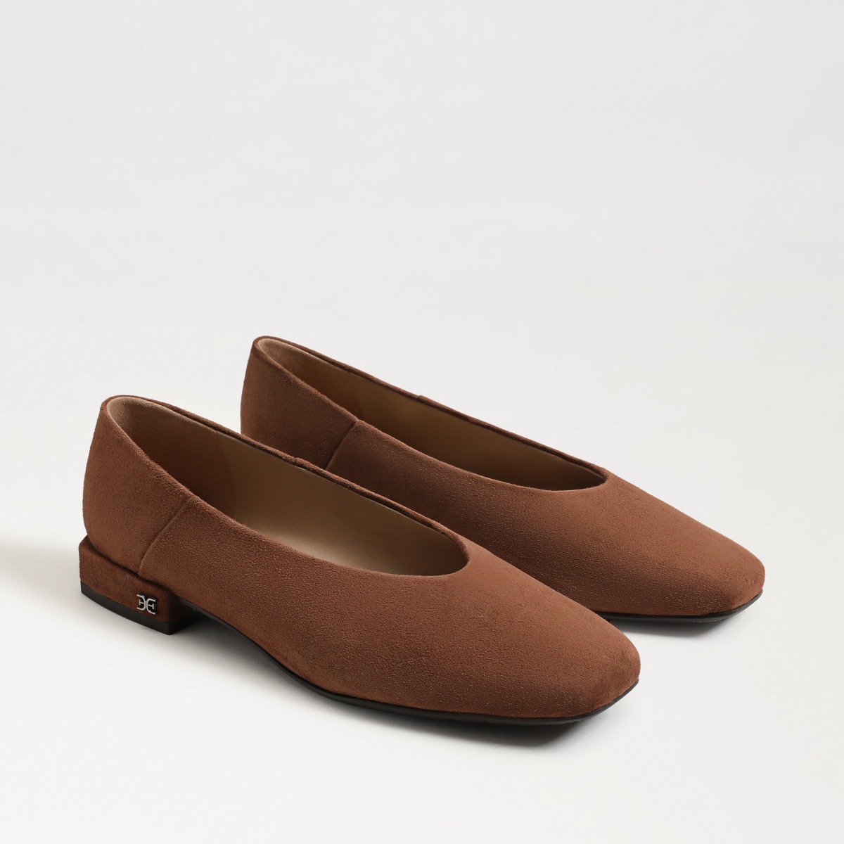 Sam Edelman Sam Edelman Kasey Square Toe Ballet Flat in Dark Terra Toffee