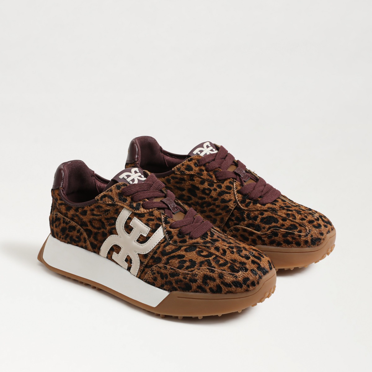 Sam Edelman Sam Edelman Langley Lace Up Sneaker in Tan Multi Leopard