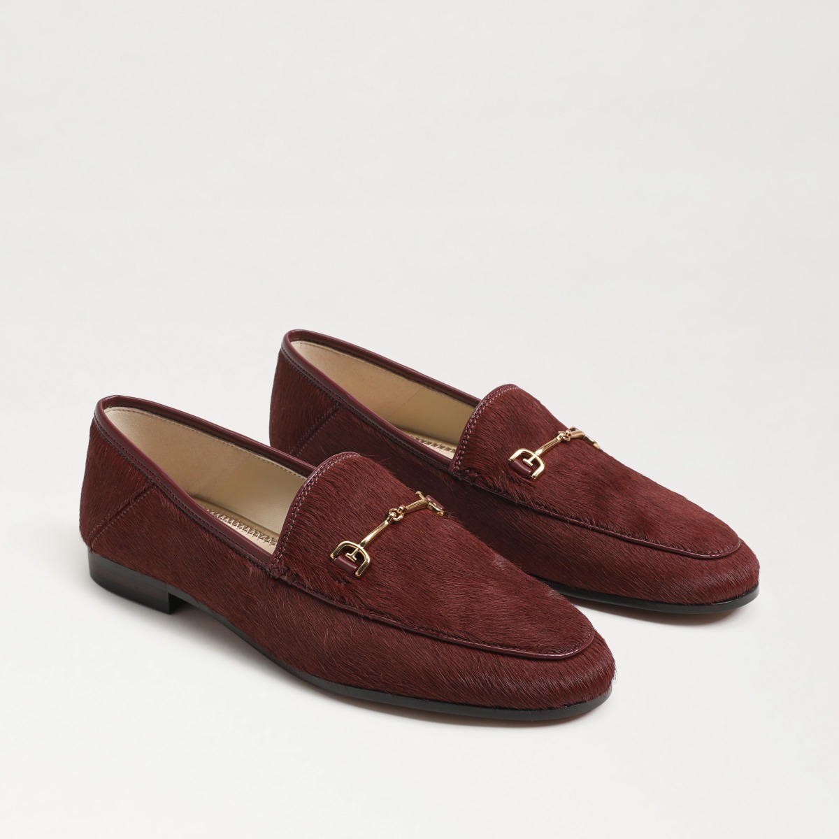 Sam Edelman Loraine Bit Loafer in French Merlot Red Brahma Hair
