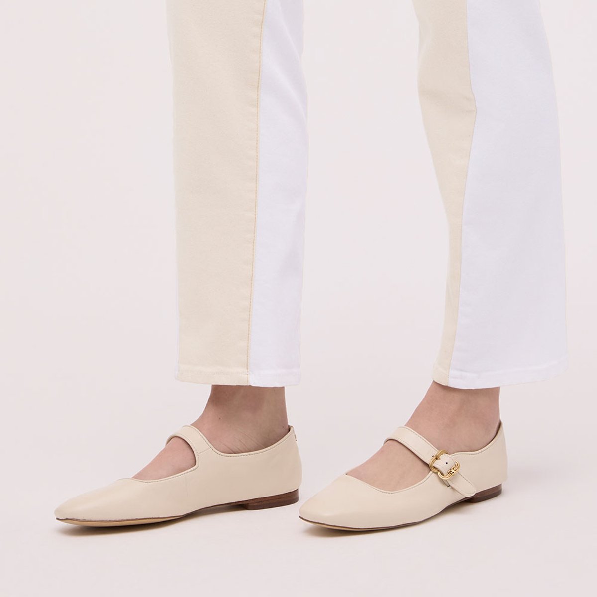 Sam Edelman Sam Edelman Michaela Mary Jane Flat in Modern Ivory