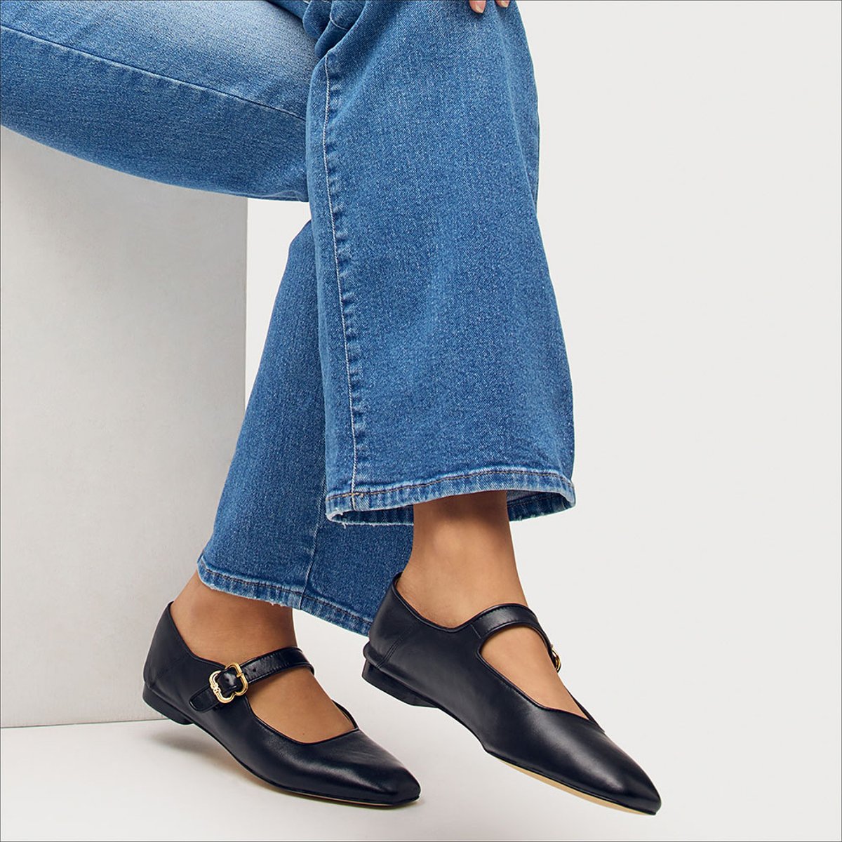 Sam Edelman Michaela Mary Jane Flat in Hudson Navy
