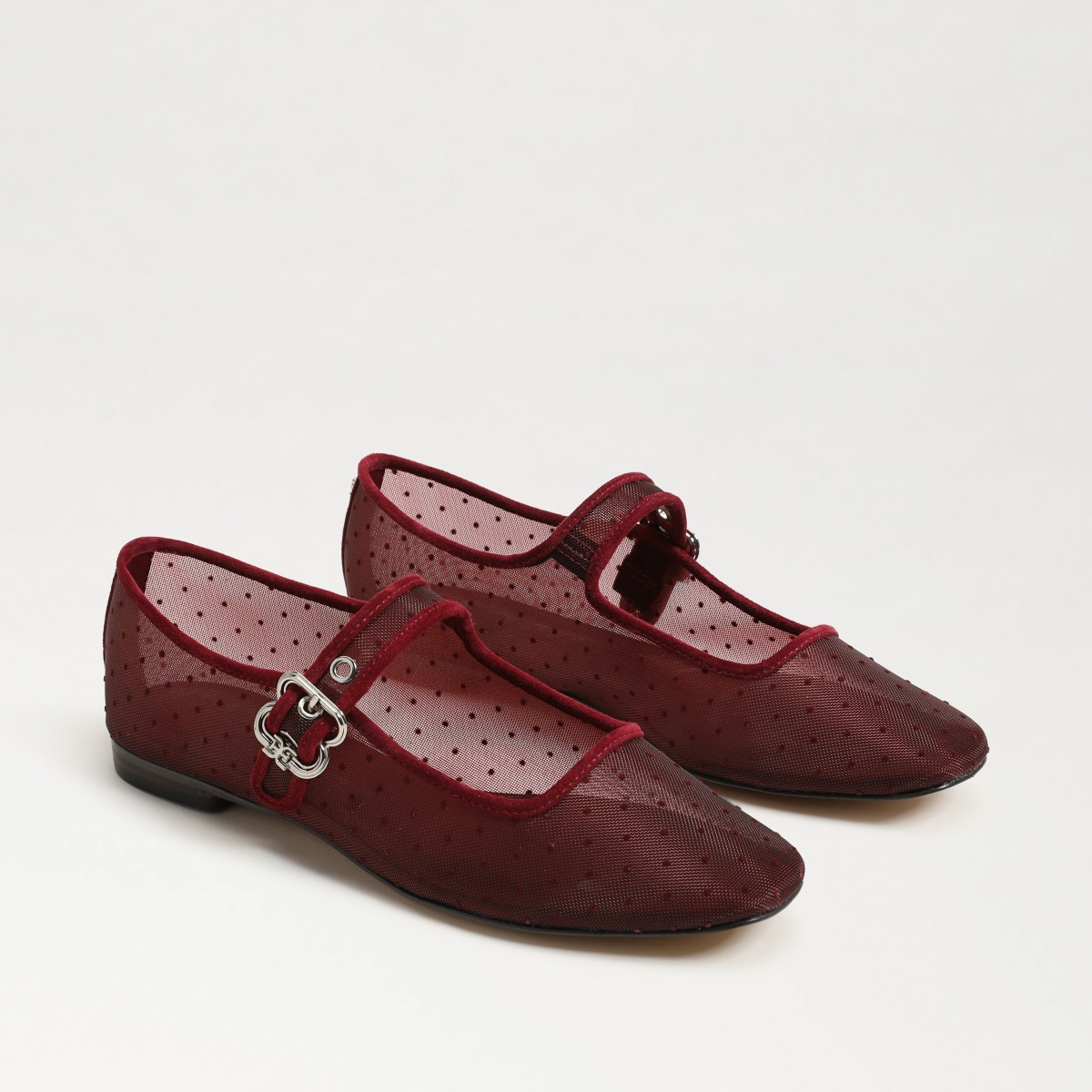 Sam Edelman Sam Edelman Michaela Mesh Mary Jane Flat in French Merlot