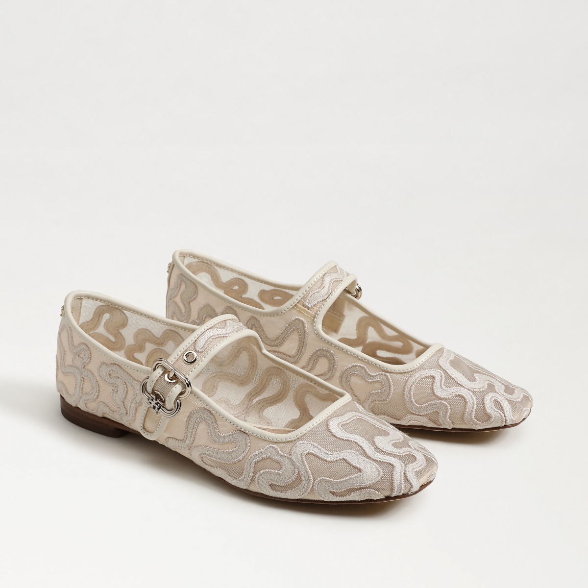 Sam Edelman Sam Edelman Michaela Mesh Mary Jane Flat in Modern Ivory