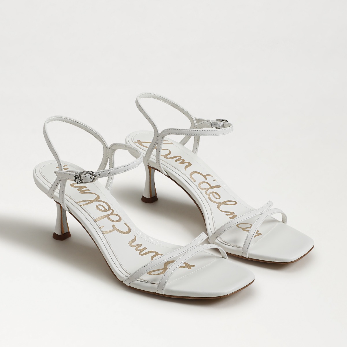 Sam Edelman Sam Edelman Presley Strappy Kitten Heel Sandal in Bright White