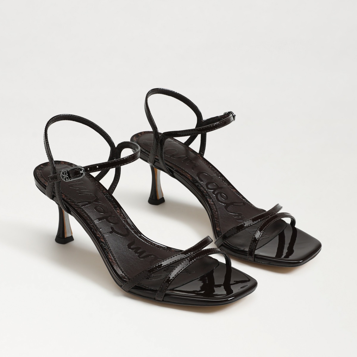 Sam Edelman Sam Edelman Presley Strappy Kitten Heel Sandal in Rich Chocolate