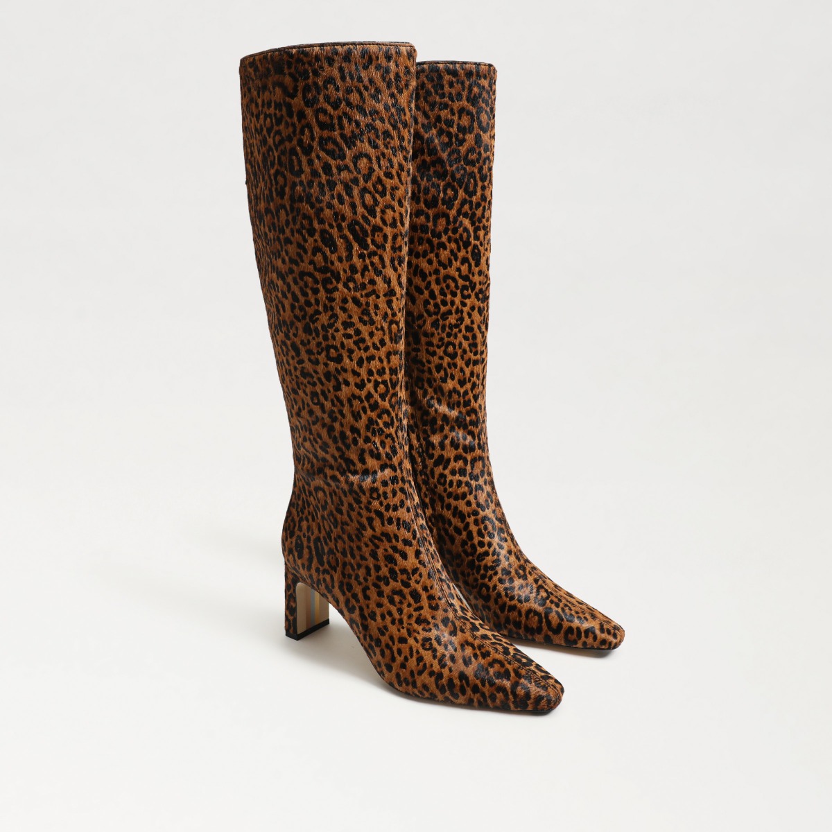 Sam Edelman Sylvia 2 Knee High Boot in Leopard Brahma Brown Multi Hair