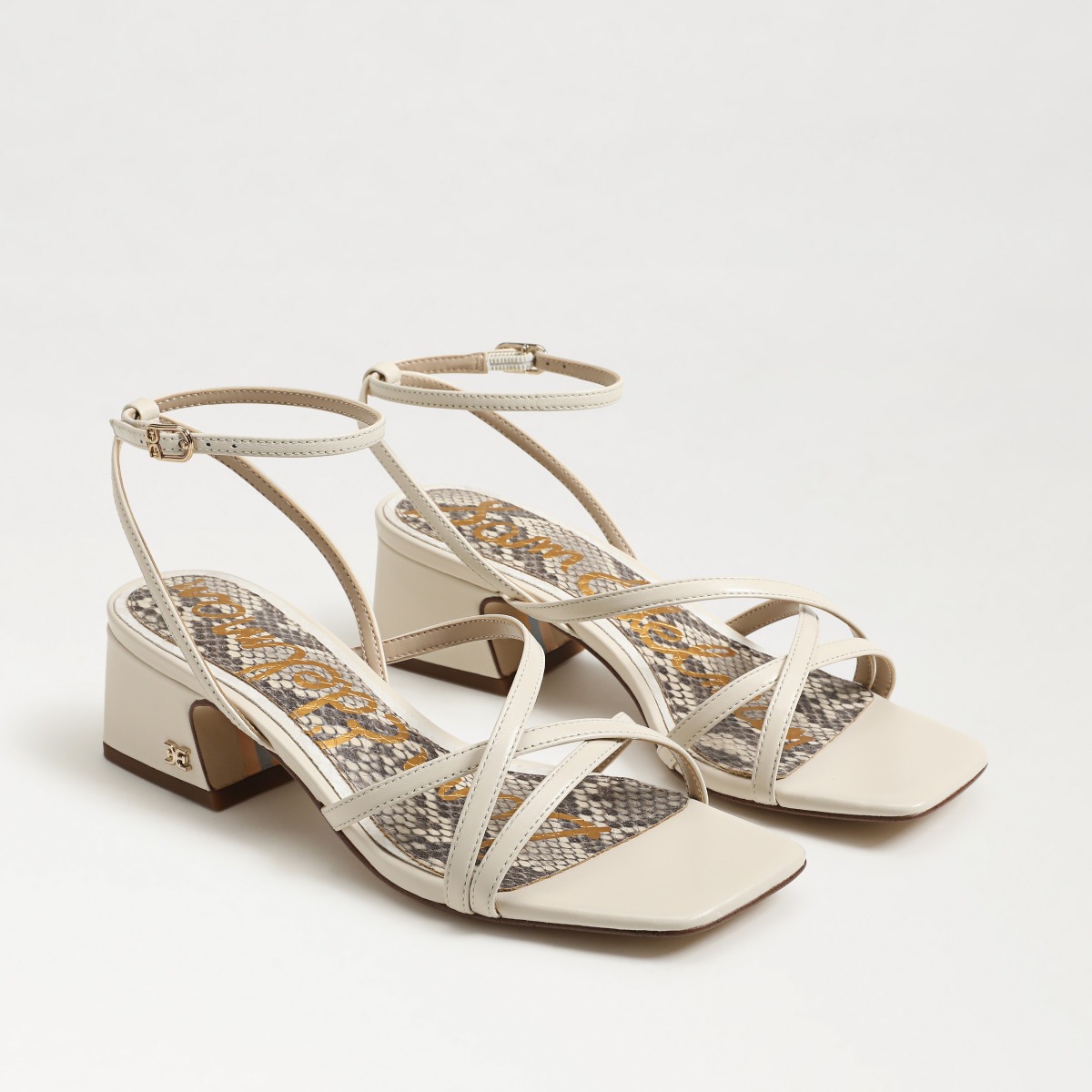 Sam Edelman Whitley Block Heel Sandal in Modern Ivory
