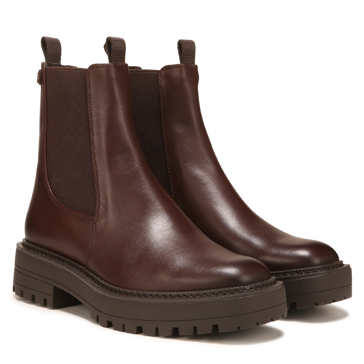 Sam Edelman Laguna Chelsea Boot in Chestnut Brown Leather