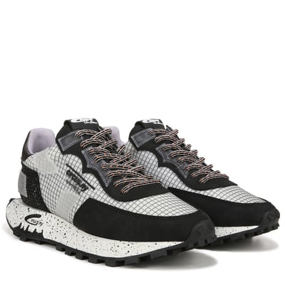 Sam Edelman Circus NY Devyn Lace Up Sneaker in Black/White Fabric
