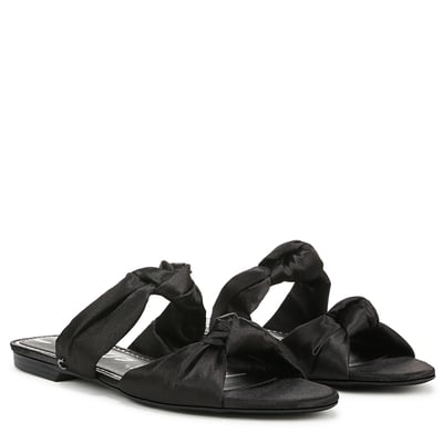 Sam Edelman Circus NY Marissa Flat Sandal in Black Satin