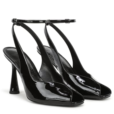 Sam Edelman Esme Peep Toe Heel in Black Leather