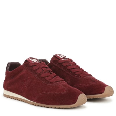 Sam Edelman Isella Sneaker in French Red Burgundy Suede