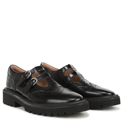 Sam Edelman Katie Buckle Loafer in Black Leather